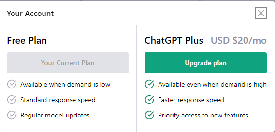 ChatGPT Plus Plan